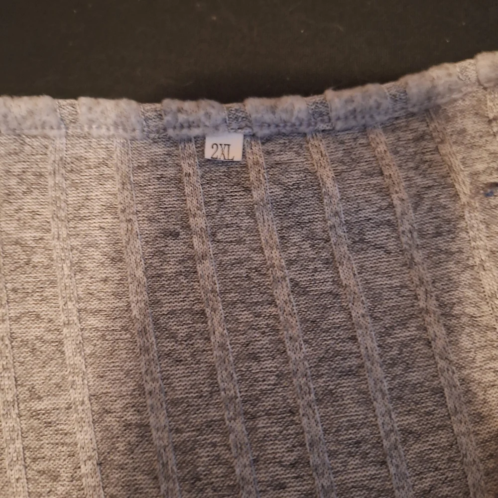 Gray Ribbed Knit Dress - Picture 2 of 2
